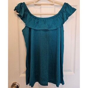 Lane Bryant Off Shoulder Ruffle Top Teal Size 22/24